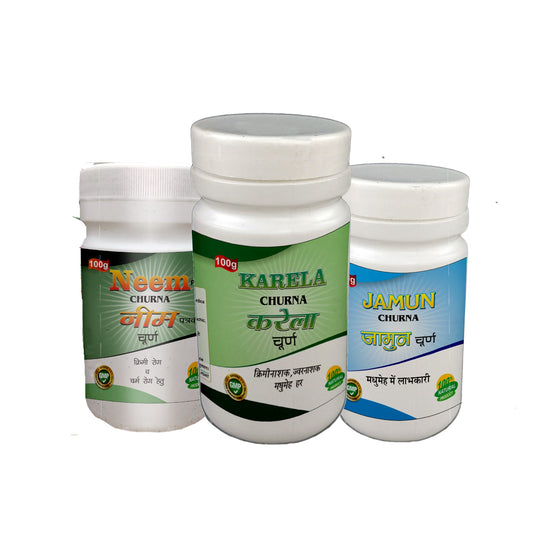 Neem Karela and Jamun Churna (Powder) Combo Natural Support for Blood Sugar & Skin Health by Jaribooti