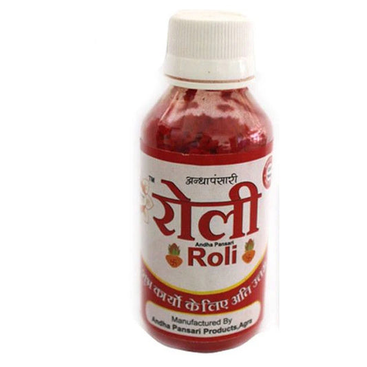 Red Roli Bottle From Andha Pansari 